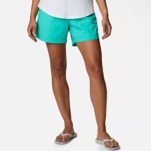 Columbia PFG backcast water shorts in electric turquoise. Size XS